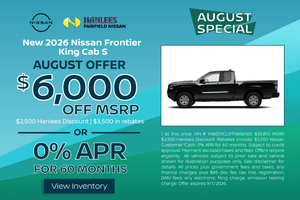 New 2026 Nissan Frontier King Cab® S