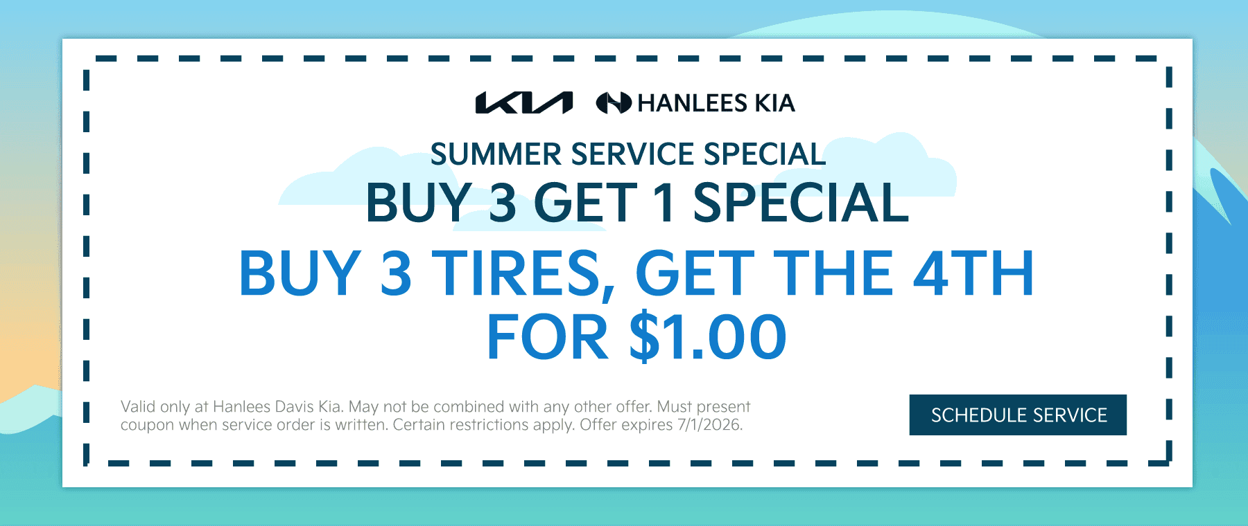 Buy 3 Get 1 Tire Special