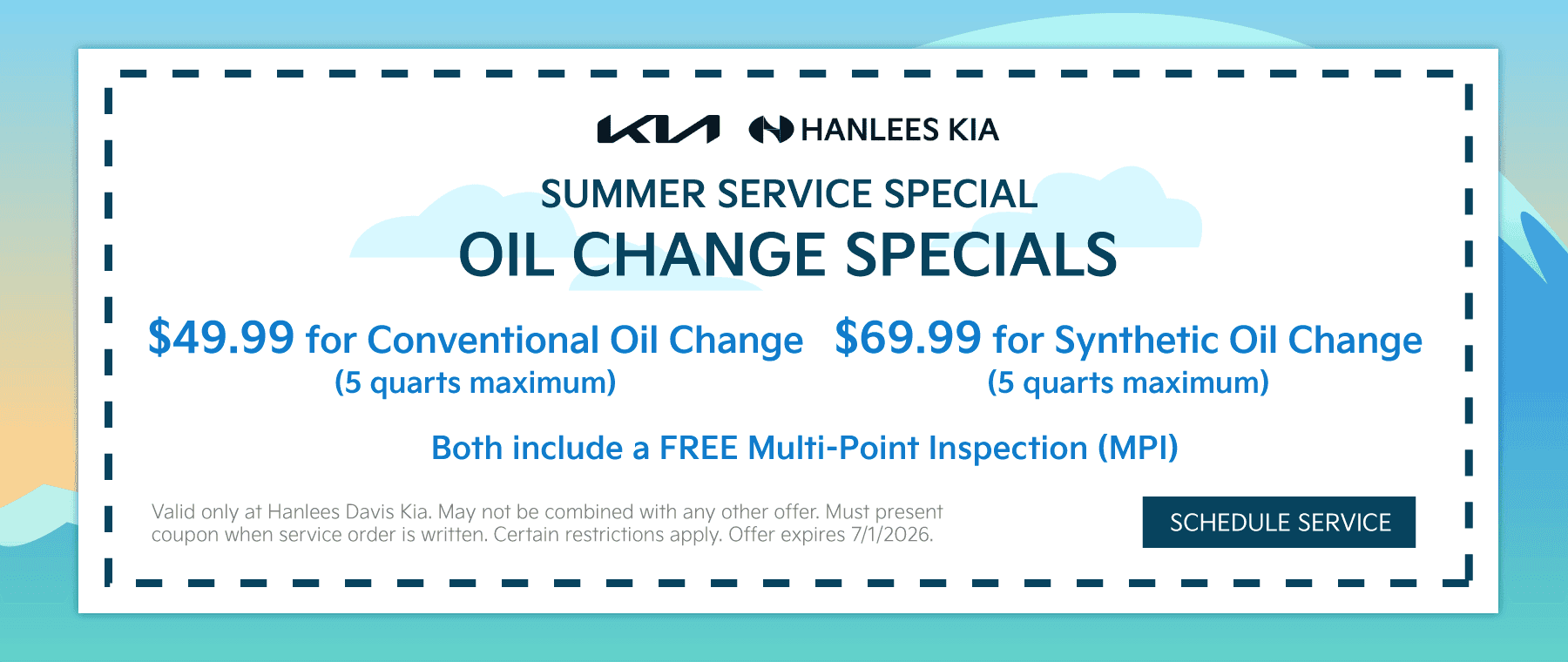Oil Change Special