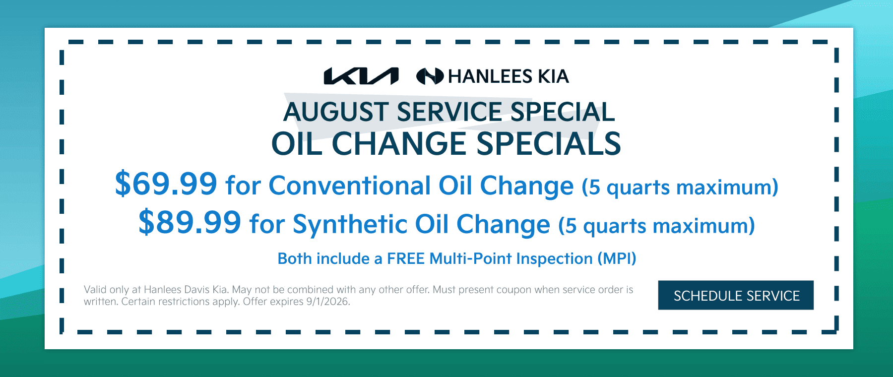 Oil Change Special