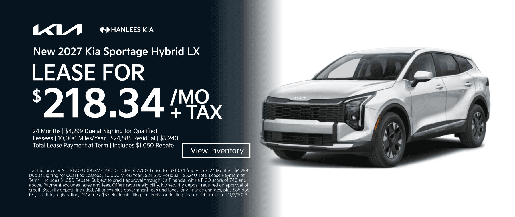 New 2027 Kia Sportage Hybrid LX Special
