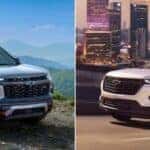 Gray 2024 Chevy Traverse Front Exterior vs White 2023 Chevy Traverse Front Exterior