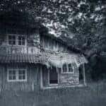 Haunted House in Dark Woods
