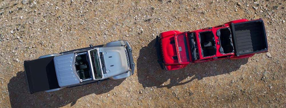 Jeep Gladiator Models Top View Down