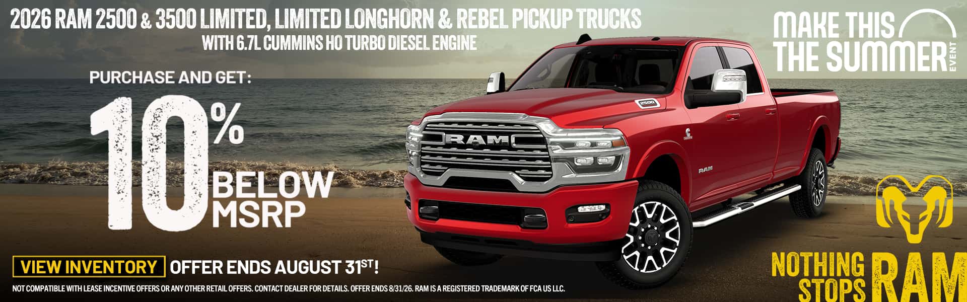 Make This The Summer Event - Ram 2500 10% Below MSRP