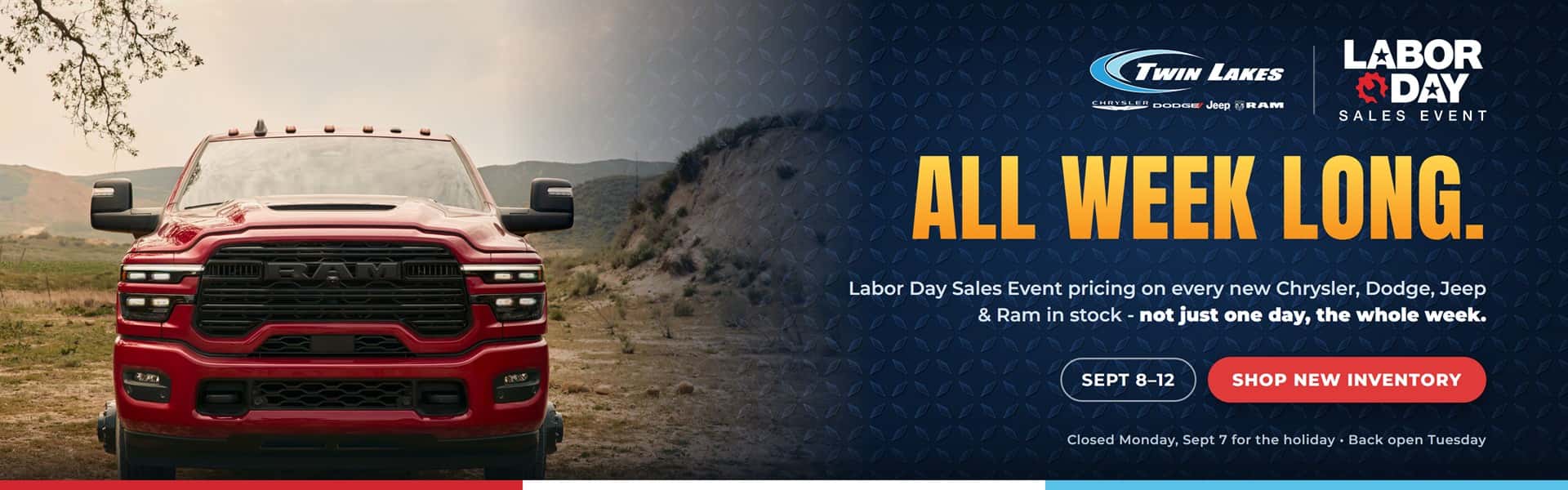 Labor Day Sale 2026 at Twin Lakes CDJR Monticello IN