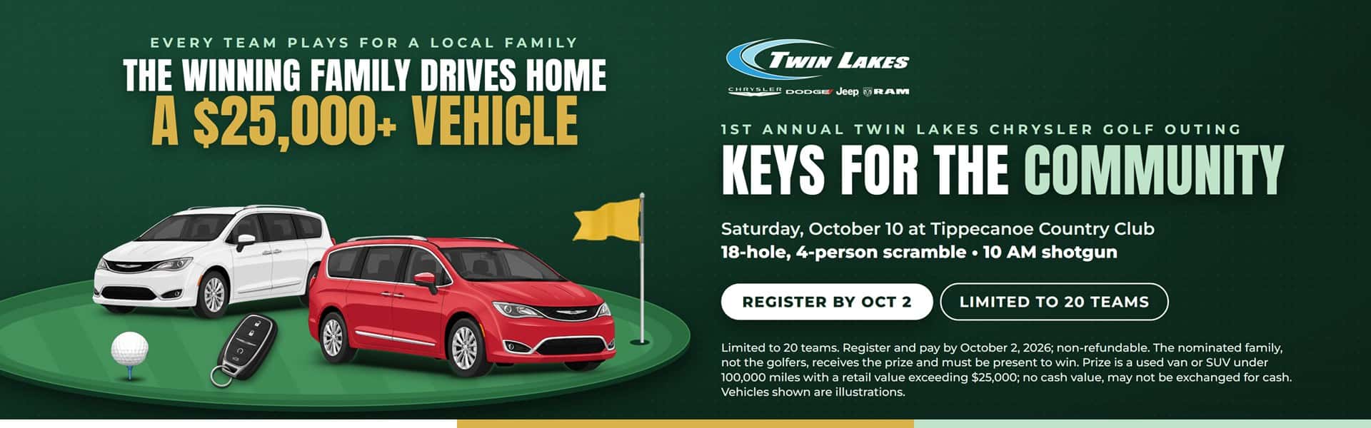 Keys for the Community Golf Outing - Twin Lakes CDJR