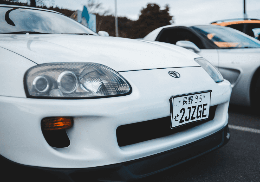 White Toyota Supra