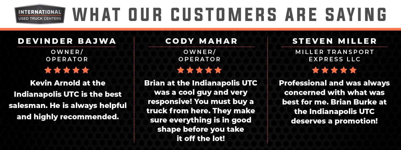 UTC of Indianapolis Review Card