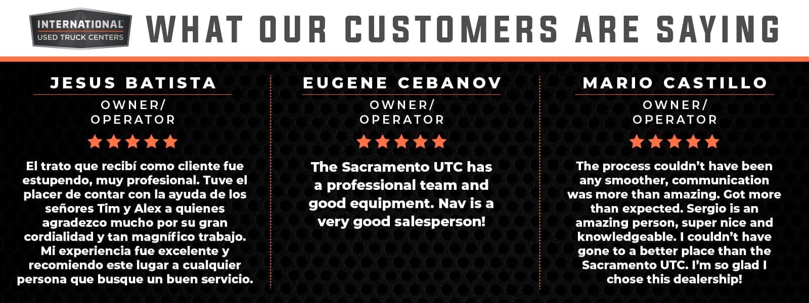 UTC of Sacramento Review Card