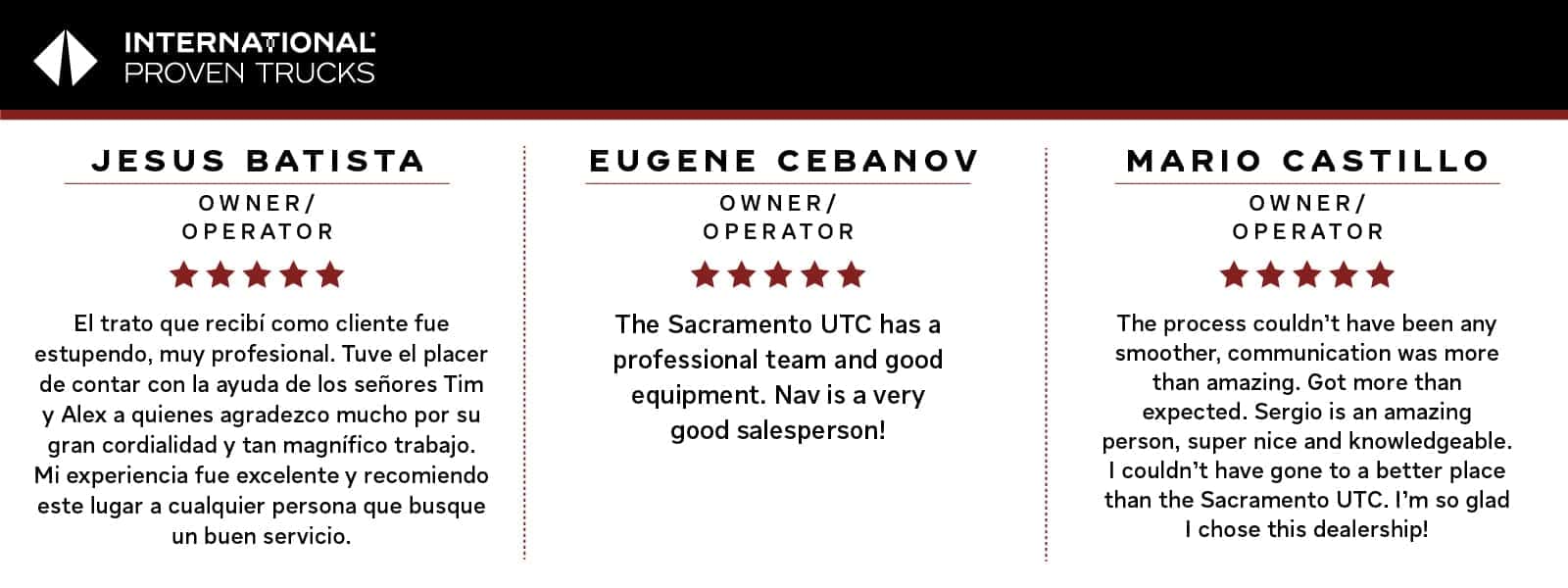 UTC of Sacramento Review Card
