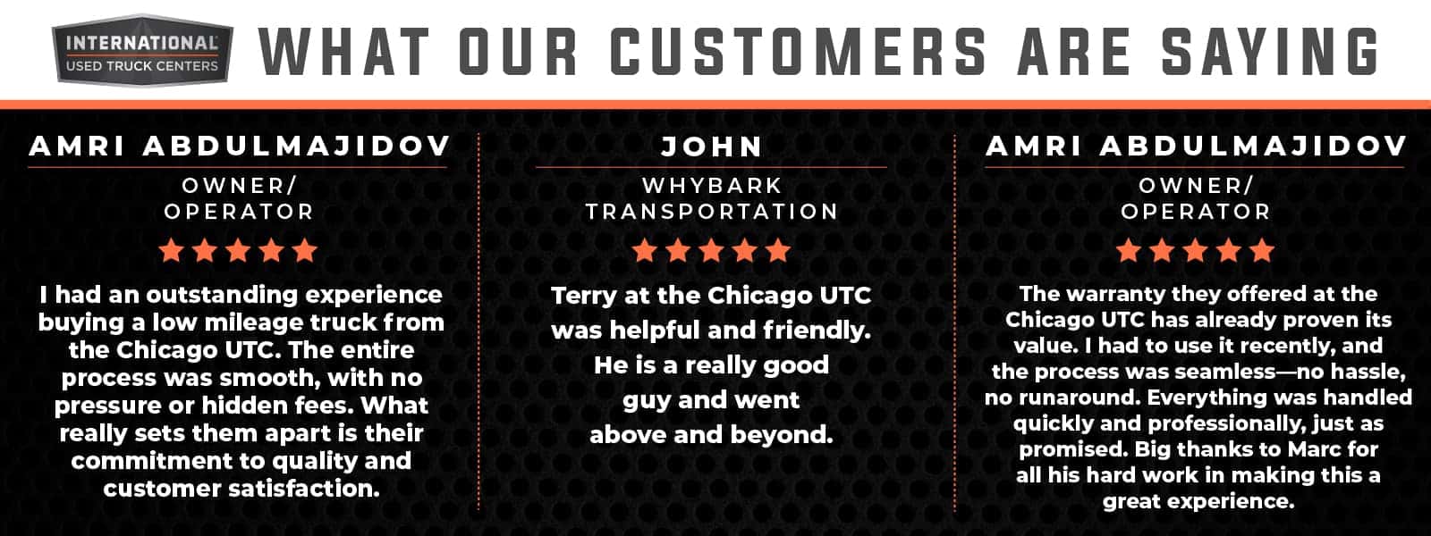UTC of Chicago Review Card