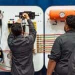 Factory workers at woodridge training center