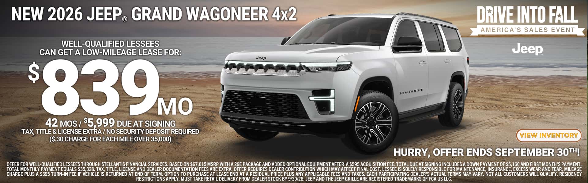 2026 Grand Wagoneer Lease Offer