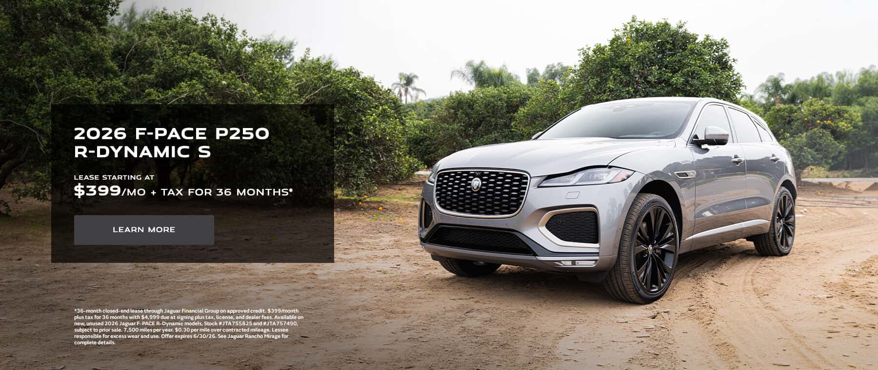 2026 F-PACE P250 R-DYNAMIC S Lease Offer