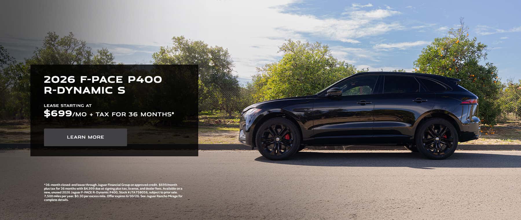2026 F-PACE P400 R-DYNAMIC S Lease Offer