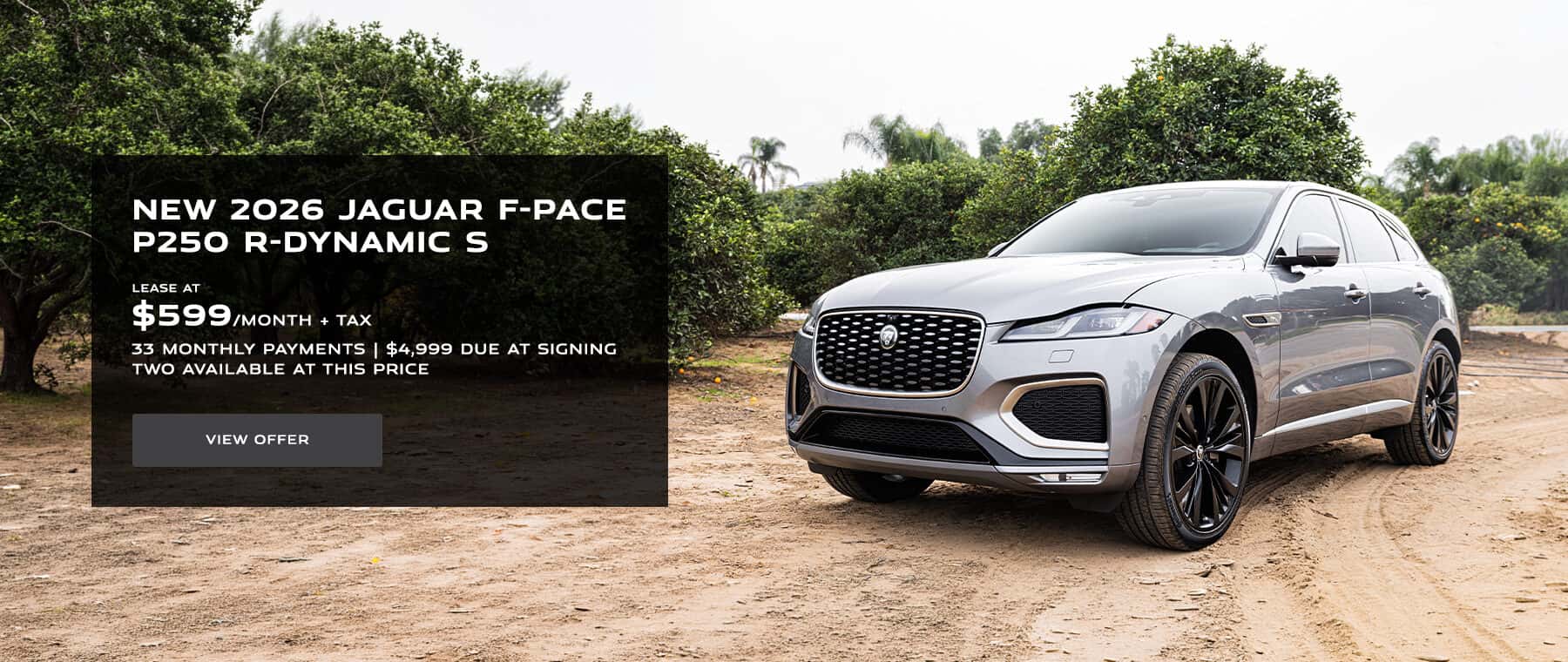 NEW 2026 JAGUAR F-PACE P250 R-DYNAMIC S Lease Banner