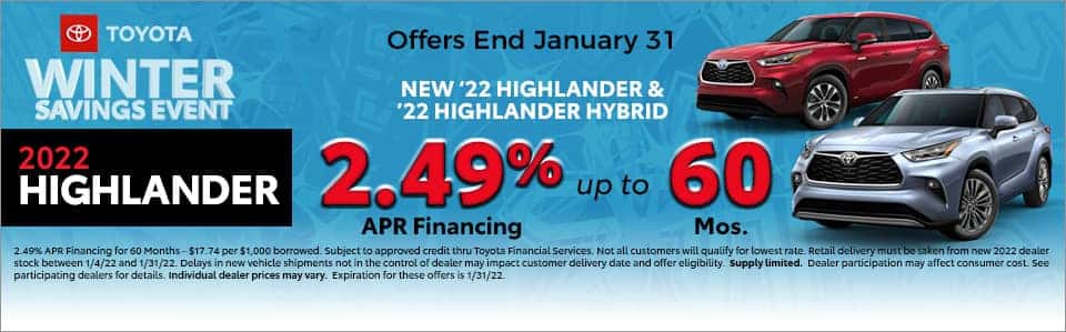 Winter Savings Event | Joseph Airport Toyota