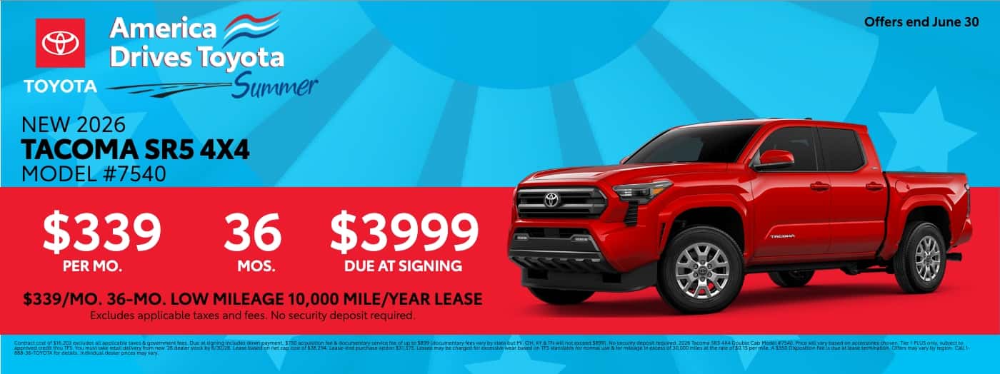 2026 Toyota Tacoma June Lease Offer