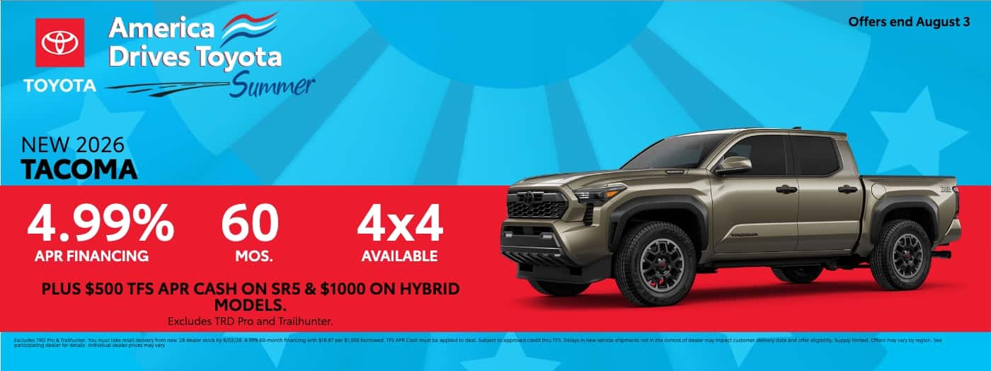 2026 July Tacoma APR Offer