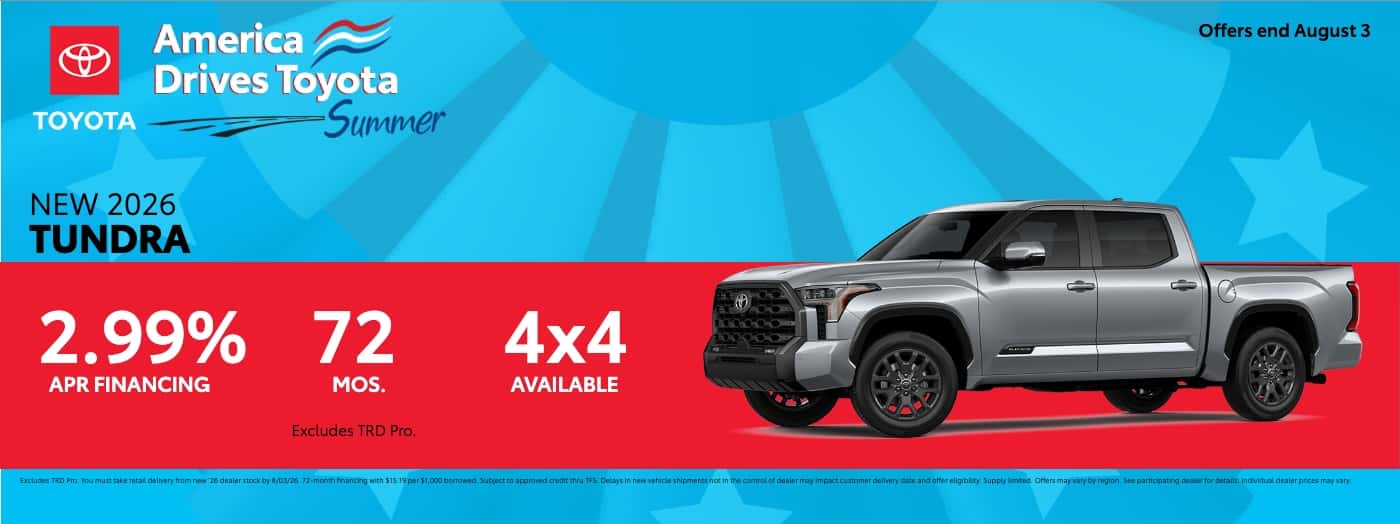 2026 Tundra APR Offer for July