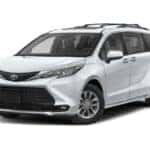 White 2026 Toyota Sienna XLE minivan front three-quarter view at Joseph Airport Toyota in Vandalia, Ohio
