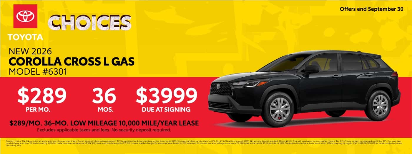 2026 Corolla APR Offer for September