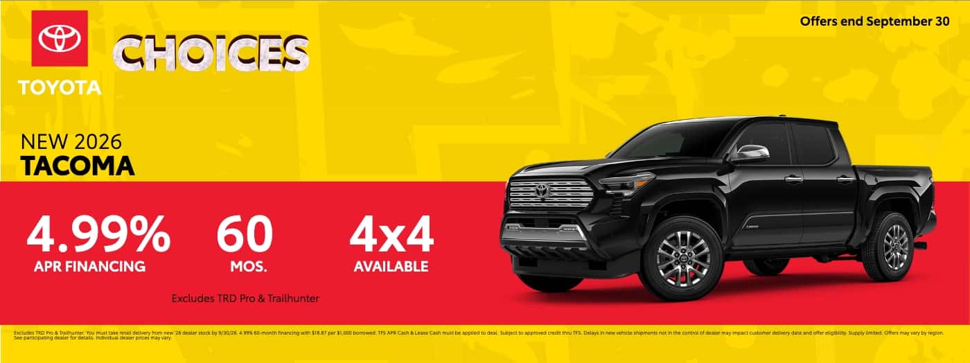 2026 Tacoma APR Offer for September