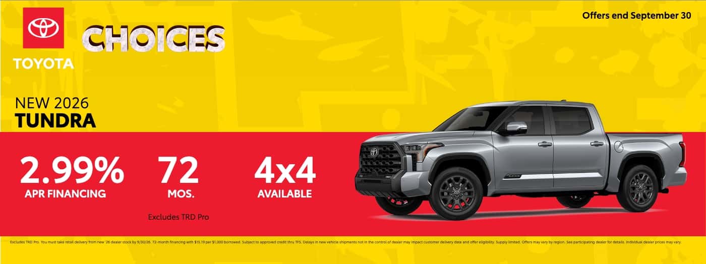 2026 Tundra APR Offer for September