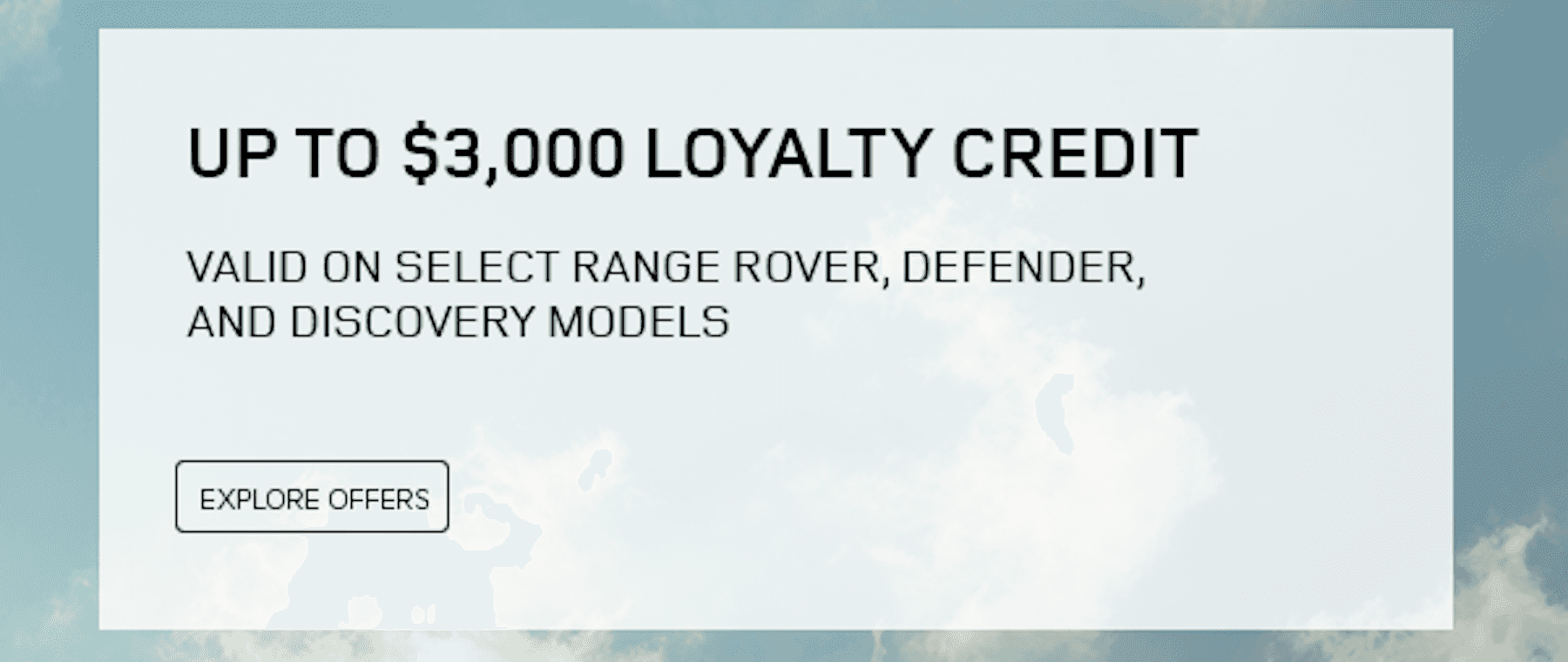 $3000 Loyalty Credit