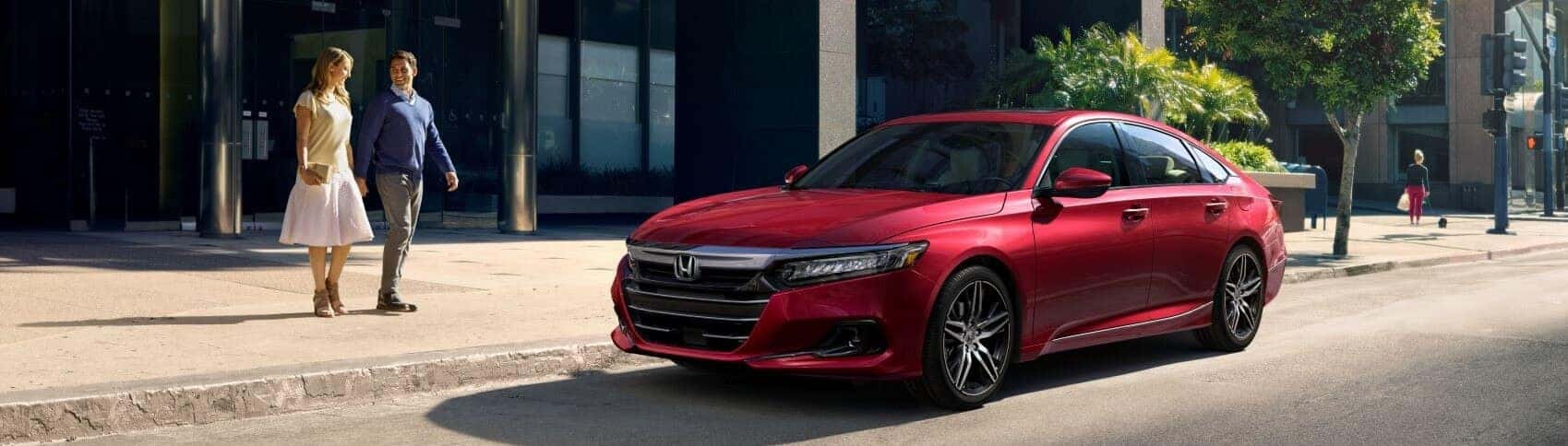 Honda Accord in Red on street