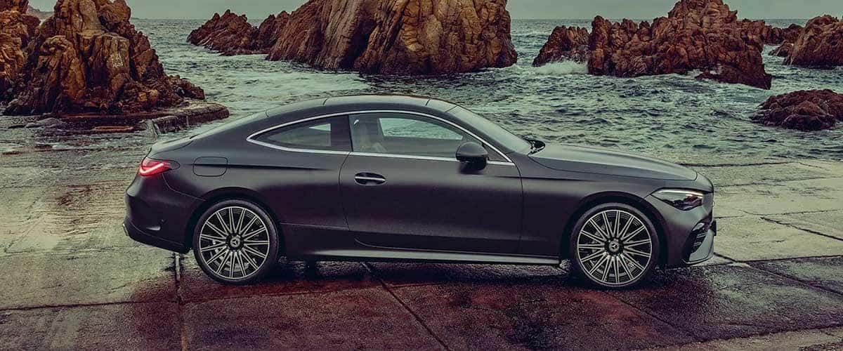 Mercedes-Benz CLE Coupe Cabriolet exterior by the ocean