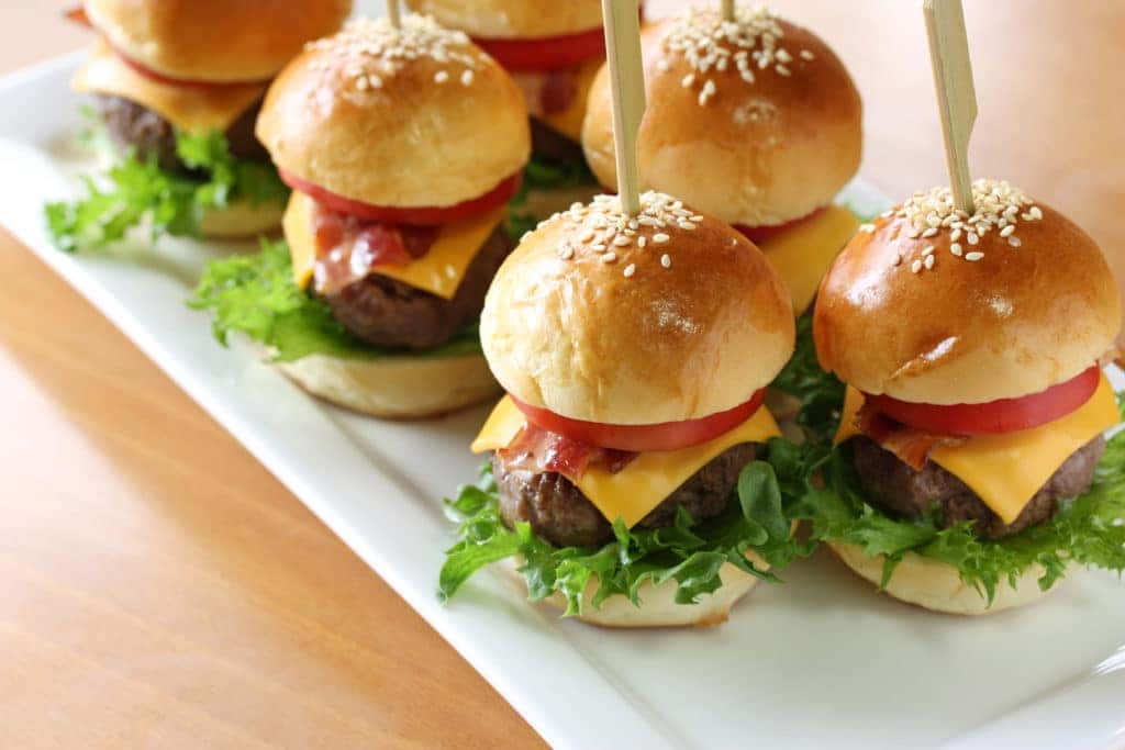 Mini hamburger sliders
