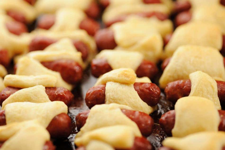 Cooked pigs in a blanket