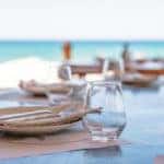 Dining table on the beach