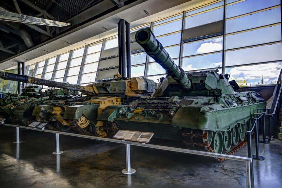 military equipment in museum