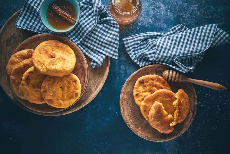 Sopaipillas Fried Chilean Pastry with Mashed Pumpkin