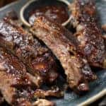 slow roasted ribs with barbecue sauce