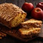 Homemade loaf of apple bread.