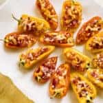 Stuffed mini peppers ready to be served