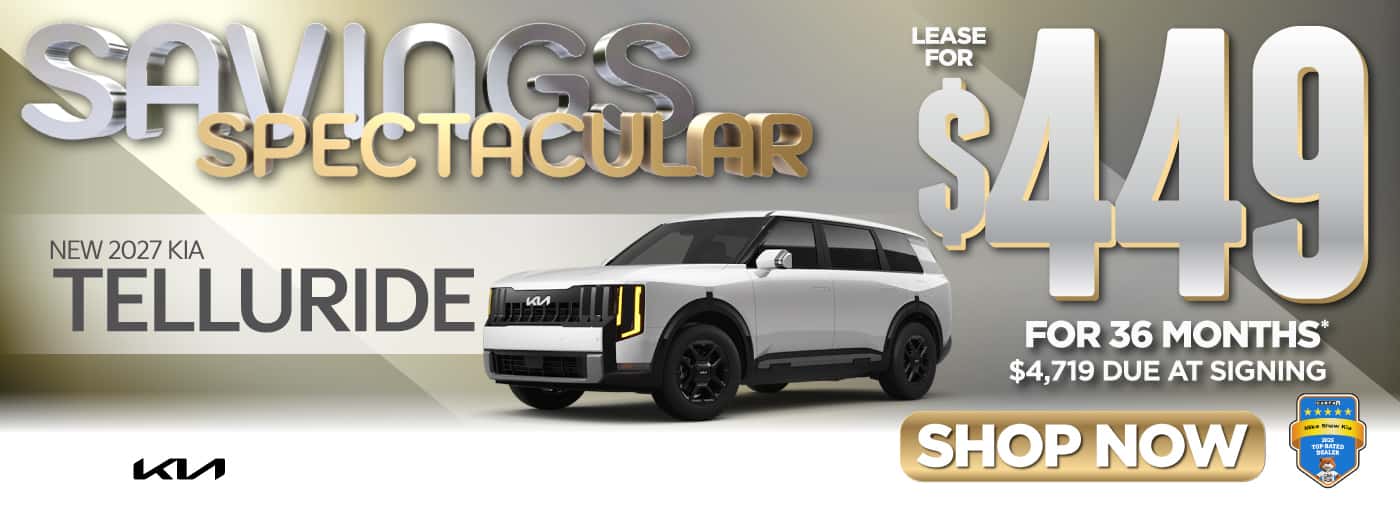 NEW 2027 KIA TELLURIDE LEASE FOR $449/36 MONTHS* $4,719 DUE AT SIGNING