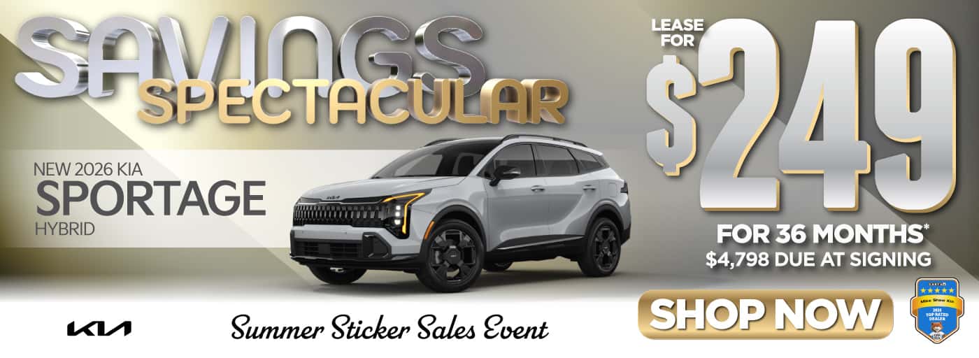 NEW 2026 KIA SPORTAGE HYBRID LEASE FOR $249/36 MONTHS* $4,798 DUE AT SIGNING
