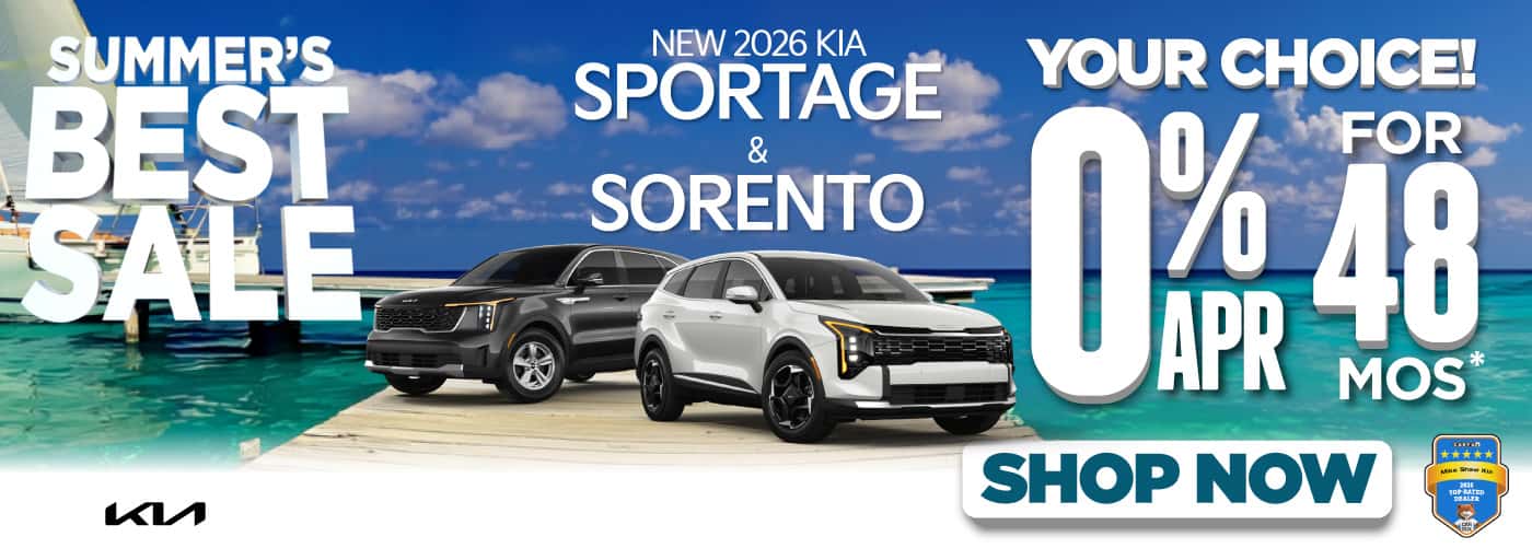 NEW 2026 KIA SPORTAGE & SORENTO YOUR CHOICE! 0% APR / 48 MO*