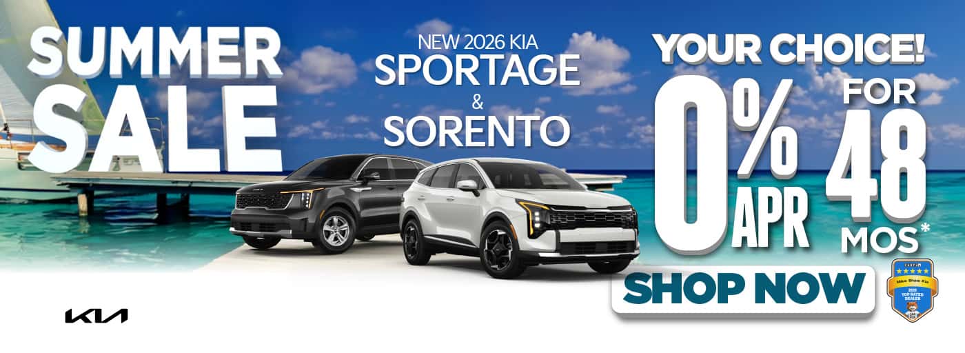 NEW 2026 KIA SPORTAGE & SORENTO YOUR CHOICE! 0% APR / 48 MO*