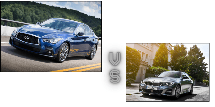 2021 INFINITI Q50 Sedan vs 2021 BMW 3-Series Sedan Near Denver