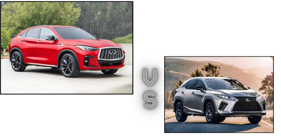 2022 INFINITI QX55 vs Lexux RX350 2022 INFINITI QX55 vs 2022 Lexus RX350
