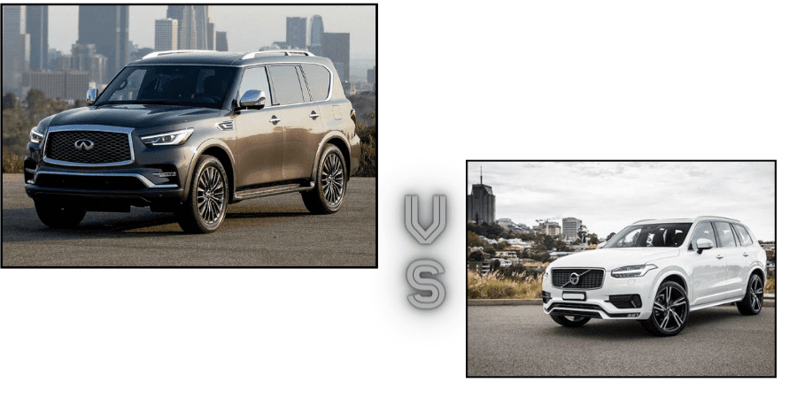 2022 INFINITI QX80 vs 2022 Volvo XC90