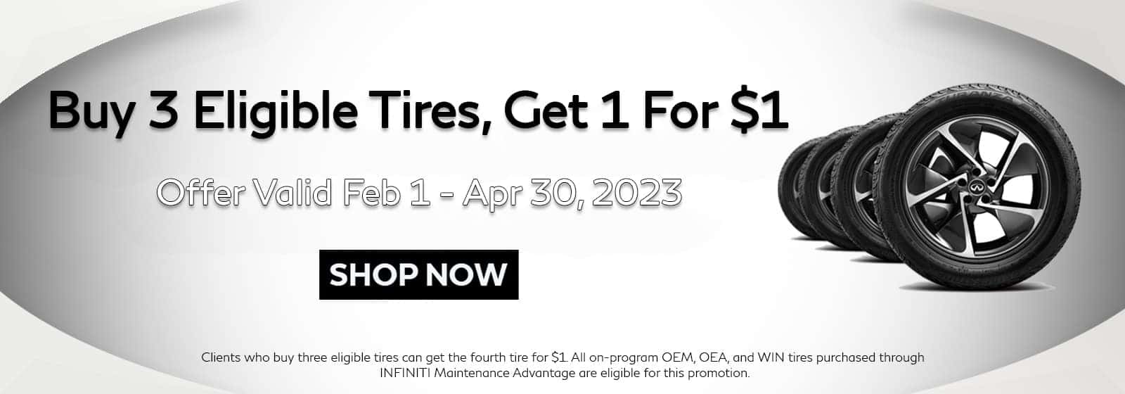 But 3 Tires, Get 1 for $1