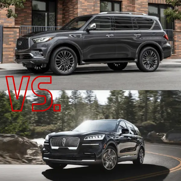 Compare the 2023 INFINITI QX80 with the 2023 Lincoln Aviator Today