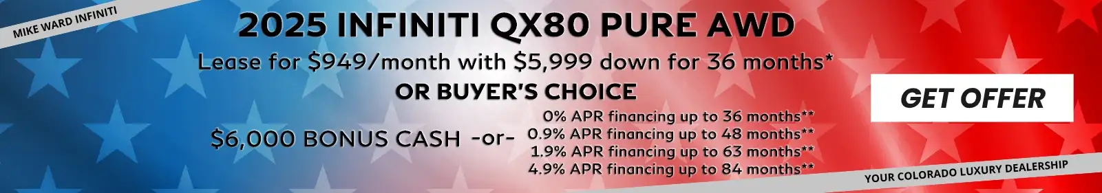 INFINITI QX80 OFFER